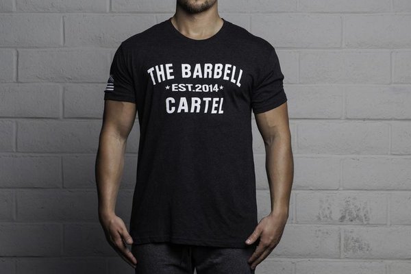 T-shirt " Classic Logo " gris ardoise - Barbell Cartel