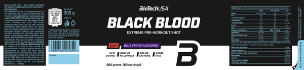 Black Blood CAF+ pré workout - Biotech Usa