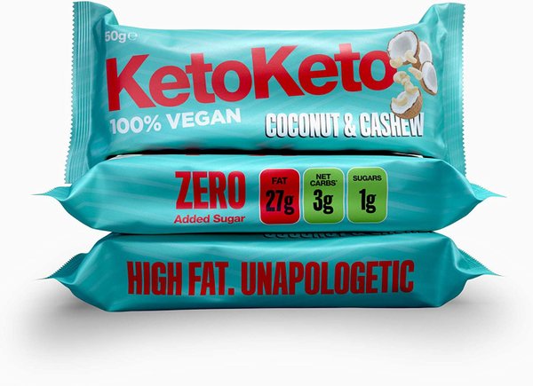 Barre cétogène vegan et sans gluten - KetoKeto