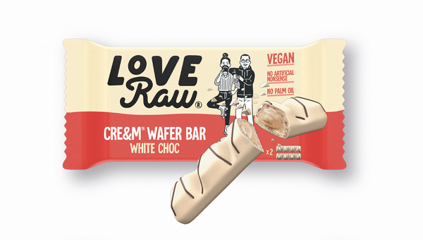 Barre vegan " cream wafer bar " - LoveRaw