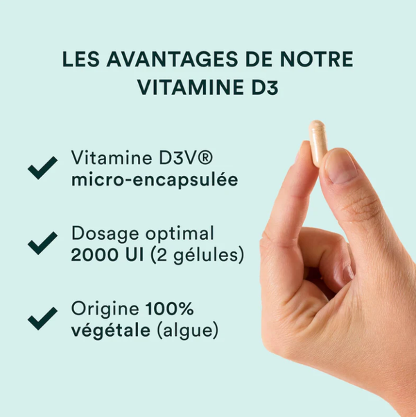 Vitamine D3 2000 UI 120 gélules - Novoma