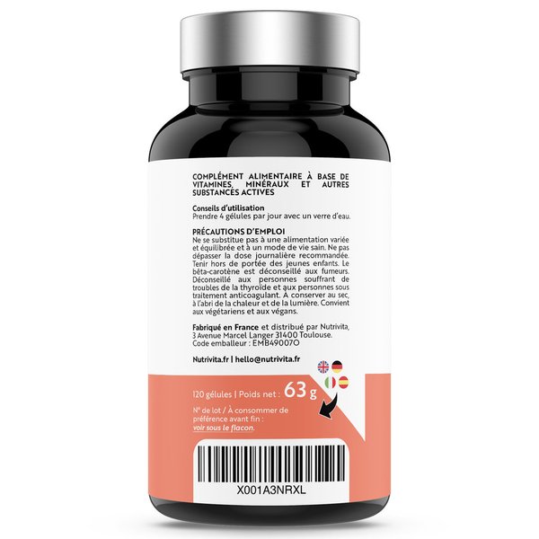 Multivitamines 120 gélules - Nutrivita / Novoma