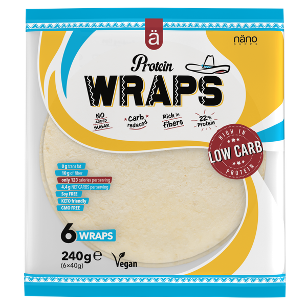 Wraps protéinés Vegan (6 wraps) - Nano
