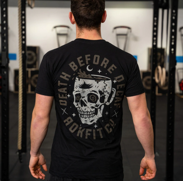 T-shirt " Death before decaf " - Rokfit