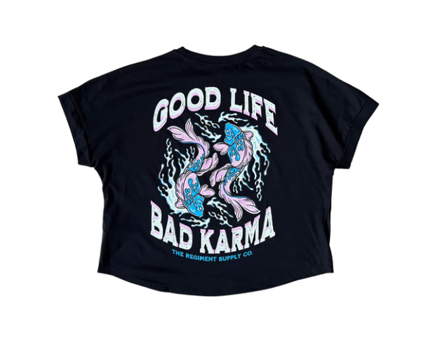 Crop Top "Good Life Bad Karma" - Barbell Régiment
